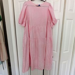 One-of-a-kind Dyed Pink Old Navy Tiered Dress